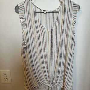 BOGO: West K Women's Striped V-Neck Blouse - Multicolor